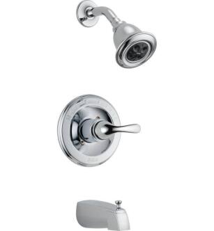 Delta T13420H2OT Classic Monitor 13 Series Pressure Balanced Tub and Shower Faucet Trim with H2Okinetic Technology Showerhead