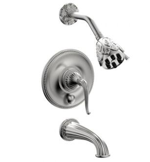 Phylrich PB2141 Georgian and Barcelona Lever Handle Pressure Balance Tub and Shower Set