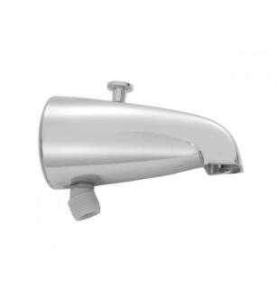 Jaclo 2006-PCH 5 1/4" Wall Mount Brass Diverter Tub Spout with Handshower Outlet in Polished Chrome