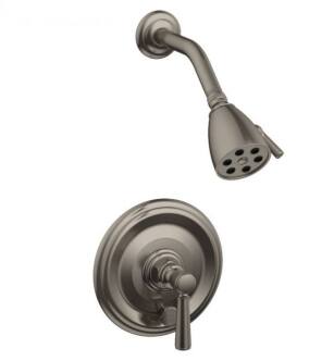 Phylrich 4-152 Hex Traditional Lever Handle Pressure Balance Shower and Diverter Set