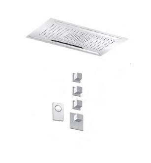 Graff AQ4.000SC-SH0-PC Aqua-Sense Ceiling Mount Thermostatic System Shower in Polished Chrome