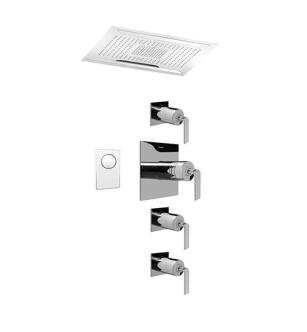 Graff AQ4.000A-LM40S-PC Aqua-Sense Ceiling Mount Thermostatic System Shower in Polished Chrome