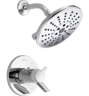 Delta T17T261 Compel TempAssure 17T Series Dual Function Thermostatic Shower Trim with Multi Function Showerhead