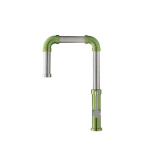 Flusso K.1500IG Tanz Stainless Steel Kitchen Faucet With Side Sprayer in Flusso Green
