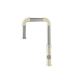 Flusso K.1500LT Tanz Stainless Steel Kitchen Faucet With Side Sprayer in Light Tan