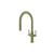 Isenberg K.1800AG Velox Dual Spray Stainless Steel Two Handle Kitchen Faucet With Pull Out in Army Green