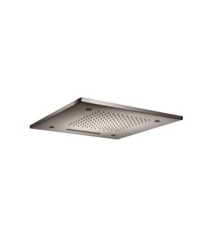Flusso MSS.20SSG 20" Stainless Steel Flush Mount Rainhead With Cascade Waterfall And Mist Flow in Steel Gray