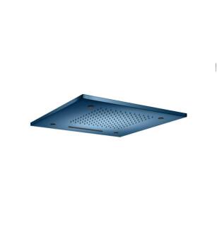 Flusso MSS.20SBP 20" Stainless Steel Flush Mount Rainhead With Cascade Waterfall And Mist Flow in Blue Platinum
