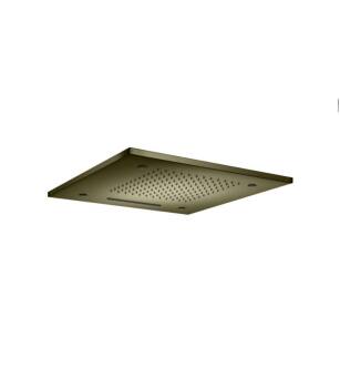 Flusso MSS.20SAG 20" Stainless Steel Flush Mount Rainhead With Cascade Waterfall And Mist Flow in Army Green
