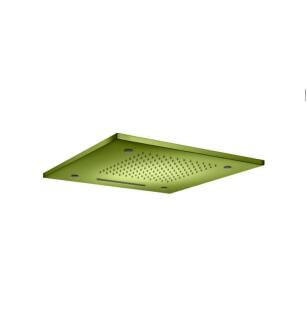 Flusso MSS.20SIG 20" Stainless Steel Flush Mount Rainhead With Cascade Waterfall And Mist Flow in Flusso Green