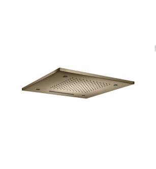 Flusso MSS.20SLT 20" Stainless Steel Flush Mount Rainhead With Cascade Waterfall And Mist Flow in Light Tan