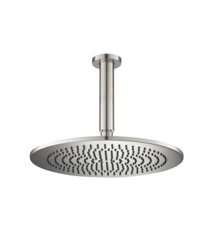 Flusso RHC.12RBN 12" Rain Head with 6" Ceiling Mount Arm in Brushed Nickel PVD