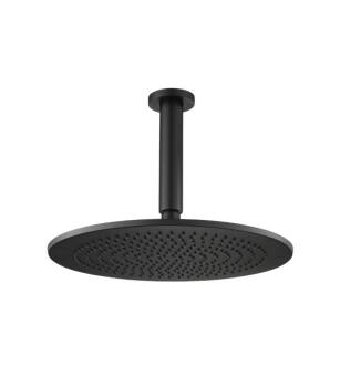 Flusso RHC.12RMB 12" Rain Head with 6" Ceiling Mount Arm in Matte Black
