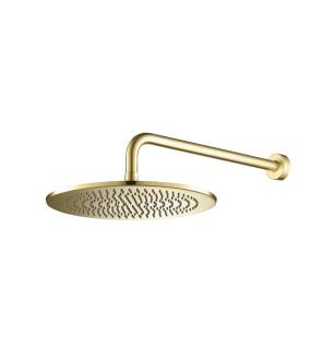 Flusso RHW.12RSB 12" Rain Head with 16" Arm in Satin Brass PVD