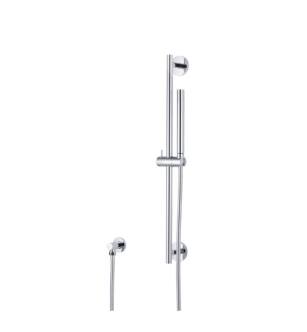 Flusso SHS.1014CP Hand Shower Set with Slide Bar and Elbow in Chrome