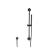 Isenberg SHS.1014MB Hand Shower Set with Slide Bar and Elbow in Matte Black