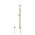 Isenberg SHS.1014SB Hand Shower Set with Slide Bar and Elbow in Satin Brass PVD