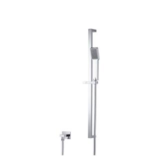 Flusso SHS.1015CP Hand Shower Set with Slide Bar and Elbow in Chrome