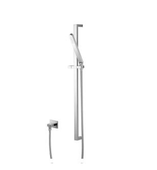 Flusso SHS.1018CP Hand Shower Set with Slide Bar and Elbow in Chrome