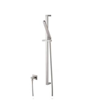 Flusso SHS.1018BN Hand Shower Set with Slide Bar and Elbow in Brushed Nickel PVD