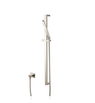 Flusso SHS.1018PN Hand Shower Set with Slide Bar and Elbow in Polished Nickel PVD