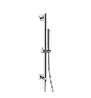 Flusso SHS.2014CP Hand Shower Set with Slide Bar, Integrated Elbow And Hose in Chrome