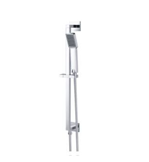 Flusso SHS.2015CP Hand Shower Set with Slide Bar, Integrated Elbow And Hose in Chrome