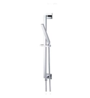 Flusso SHS.2016CP Hand Shower Set with Slide Bar, Integrated Elbow And Hose in Chrome