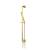 Isenberg SHS.2018SB Hand Shower Set with Slide Bar, Integrated Elbow And Hose in Satin Brass PVD