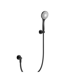Flusso SHS.5105MB Hand Shower Set with Holder and Elbow in Matte Black