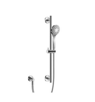 Flusso SHS.5115CP Hand Shower Set with Slide Bar and Elbow in Chrome