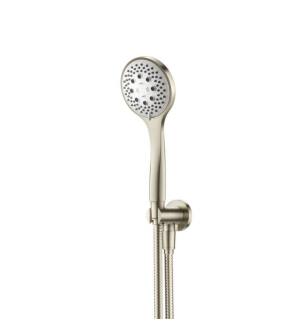 Flusso SHS.5125BN Hand Shower Set with Holder and Elbow Combo in Brushed Nickel PVD