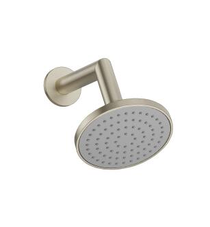 Flusso SHW.6130BN 5" Single Function Showerhead with 7" Arm in Brushed Nickel PVD