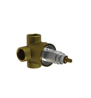 Flusso TVH.4371 3/4" 3 Way Diverter in Rough Brass