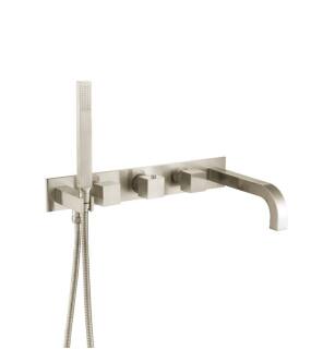 Flusso 160.2691TBN Trim For Wall Mount Tub Filler With Hand Shower in Brushed Nickel PVD