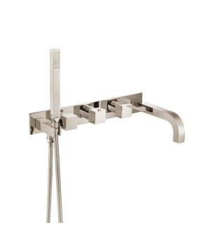 Flusso 160.2691TPN Trim For Wall Mount Tub Filler With Hand Shower in Polished Nickel PVD