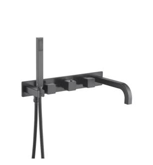 Flusso 196.2691TMB Trim For Wall Mount Tub Filler With Hand Shower in Matte Black