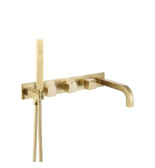 Isenberg 196.2691TSB Trim For Wall Mount Tub Filler With Hand Shower in Satin Brass PVD