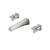 Isenberg 240.2450TBN Trim For Two Handle Wall Mounted Tub Filler in Brushed Nickel PVD