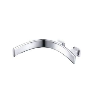 Flusso CU.2300LCP Wall Mount Faucet Spout With Left Facing Curvature in Chrome