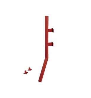 Flusso IF.2000CR Wall Mount Faucet With Deck Handles in Crimson