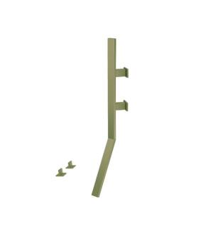 Flusso IF.2000AG Wall Mount Faucet With Deck Handles in Army Green