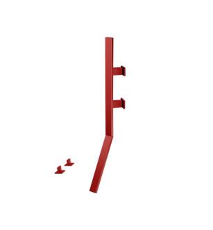Flusso IF.2000DR Wall Mount Faucet With Deck Handles in Deep Red