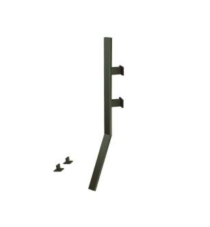 Flusso IF.2000DGR Wall Mount Faucet With Deck Handles in Dark Green