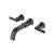 Isenberg 230.1950TMB Trim For Two Handle Wall Mounted Bathroom Faucet in Matte Black