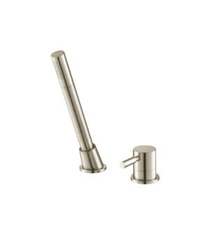 Flusso 100.1280BN Deck Diverter With Holder And Hose in Brushed Nickel PVD