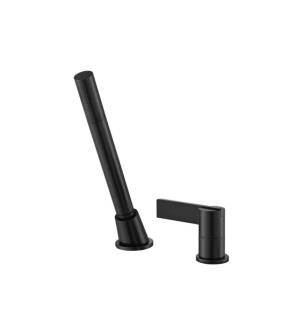 Flusso 145.1280MB Deck Diverter With Holder And Hose in Matte Black