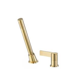 Isenberg 145.1280SB Deck Diverter With Holder And Hose in Satin Brass PVD