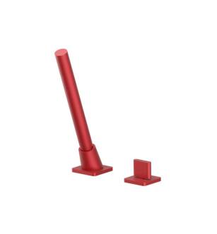 Flusso 260.1280DR Deck Diverter With Holder And Hose in Deep Red