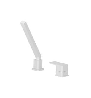 Flusso 196.1280GW Deck Diverter With Holder And Hose in Gloss White